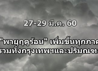 27-29 มี.ค. เกิด”พายุฤดูร้อน”เพิ่มมากขึ้น ในทุกภาค!!