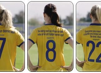เจ๋งอ่ะ! เสื้อทีมบอลหญิงสวีเดน มีข้อความโดนๆ แทนชื่อนักเตะ