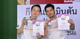 “ต๊อด” ปิติ ควงคู่ “เต่า” สุดเขต คว้ารองแชมป์ขนไก่ มาสเตอร์เกมส์