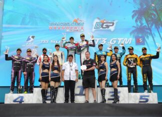 “ปิติ-กันตศักดิ์” ลุยฝนไล่แซงจากท้าย ยืนโพเดียม GT3 บางแสน จีพี 2025