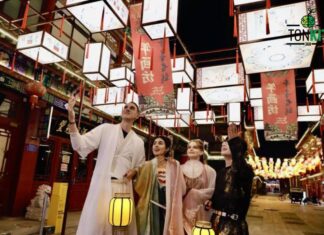 เมืองโบราณหยางหลิ่วชิงในเทียนจิน ชูเสน่ห์วัฒนธรรมจีน เพิ่มสีสันฉลองเทศกาล