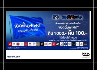 HOT DEAL บัตรเครดิต ttb เปิดแคมเปญ “เปิดตี้บุฟเฟต์” กินครบ 1,000 บาท คืน 100 บาท
